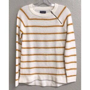Abercrombie & Fitch Mustard Stripe Crew Neck Women’s Sweater Size XXS